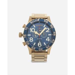 NEW NIXON men's 51-30 chrono analog fashion watch in desert gold / arles blue